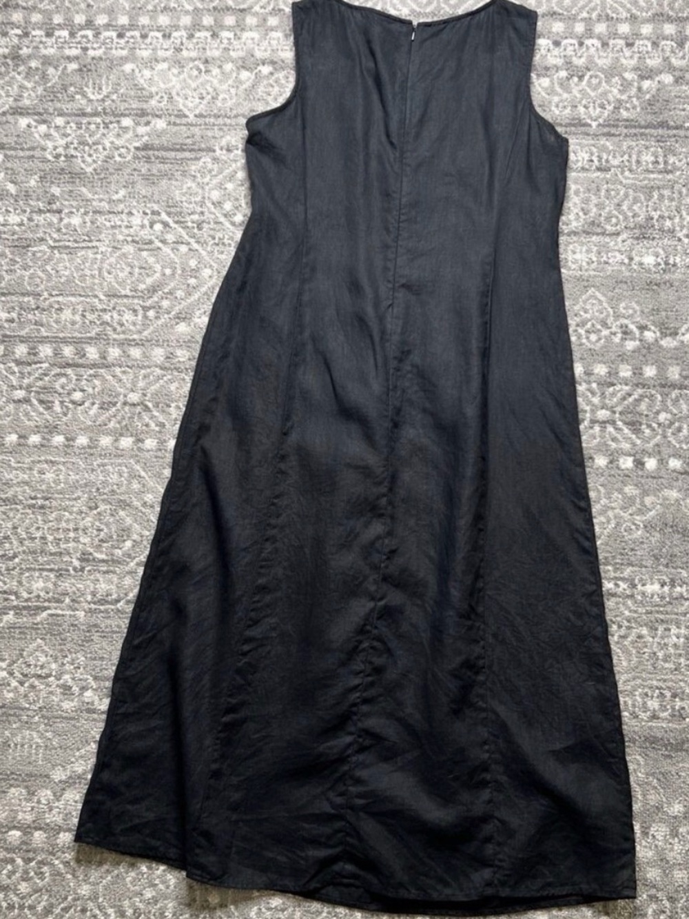J. Jill Black Sleeveless Pintuck Linen Top